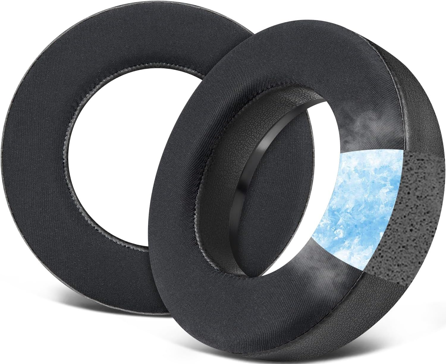 SOULWIT Replacement Earpads for Beyerdynamic DT700 Prox(Dt 700 Pro X)/DT900 Prox(Dt 900 Pro X) Headphones, Ear Pads Cushions with Breathable Ice Silk Fabric, High-Density Foam - Black