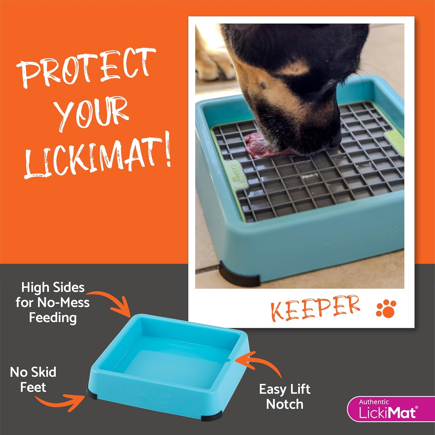 Lickimat Keeper - Elevate Your Lickimat Experience, Transform It into a Full Feeder for Dogs - Enhances Mental Stimulation and Slows Feeding for Optimal Canine Enrichment. image number 1