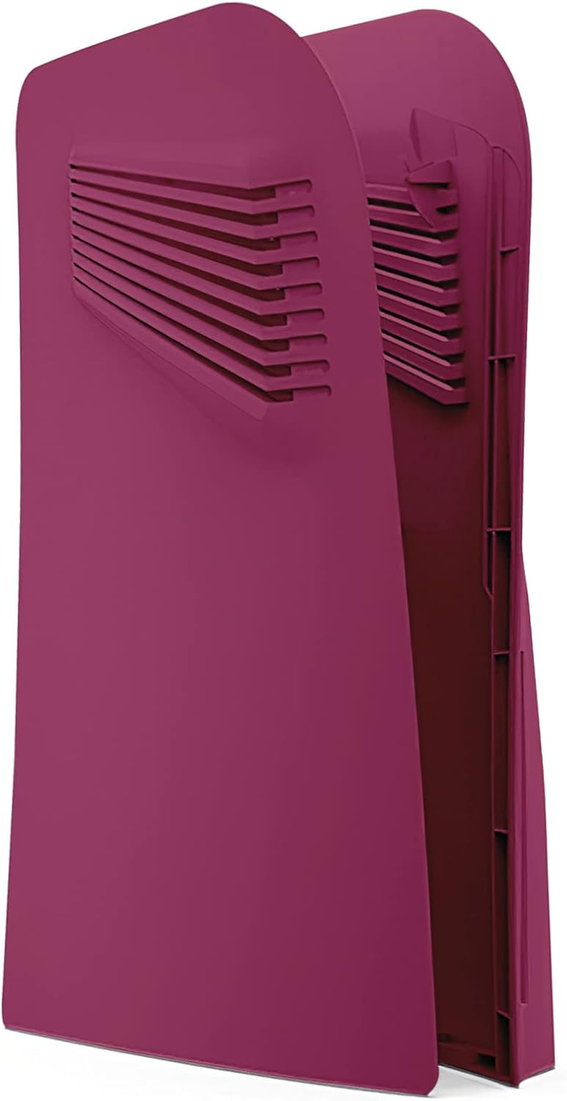Disc Edition Face Plates with Cooling Vents Cover Skins Shell Panels for PS5 Console, Accessories for Playstation 5 Protective Shell Replacement Faceplate (Cosmic Red) - Disc Galactic Purple image number 3