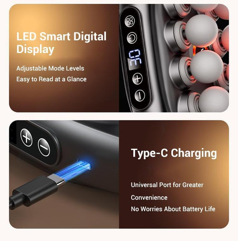 16-Drive 16-Head Massage Gun Set Deep Tissue Set Massage Gun with 30 Adjustable Levels & 3 Modes, Electric Quiet Muscle Massager, Red Light Therapy, for Back, Shoulders, Legs, Body Muscle Pain Relief