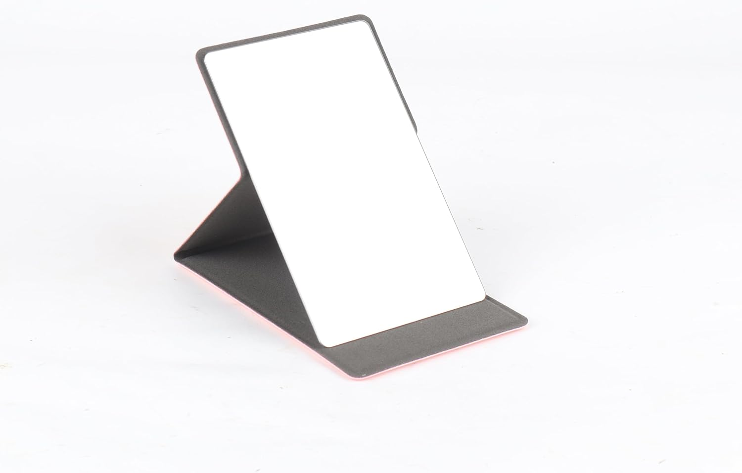 Stainless Steel Compact Mirror with Luxurious PU Leather Case Cover, Unbreakable Travel Makeup Mirror, Folding Pocket Mirror, Portable Purse Mirror, Mini Mirror (Pink) image number 2