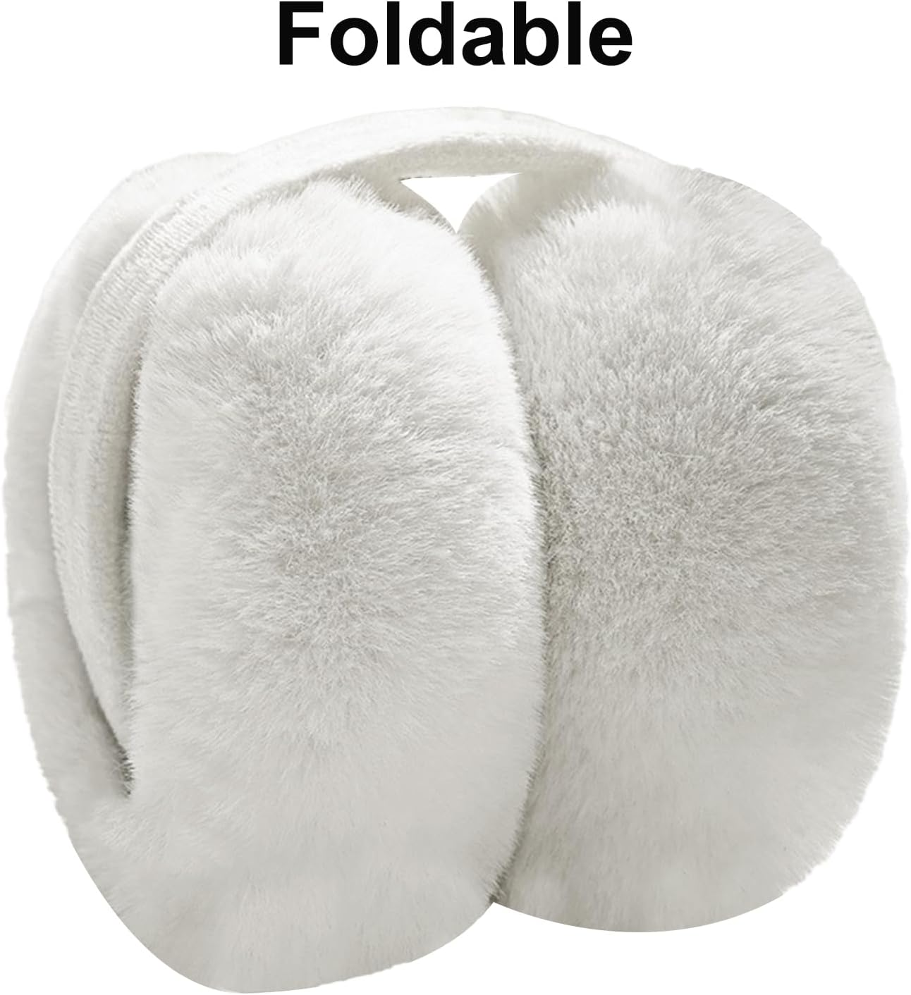CENZICOM Foldable Winter Ear Muffs, Faux Fur, Outdoor Ear Warmers image number 5