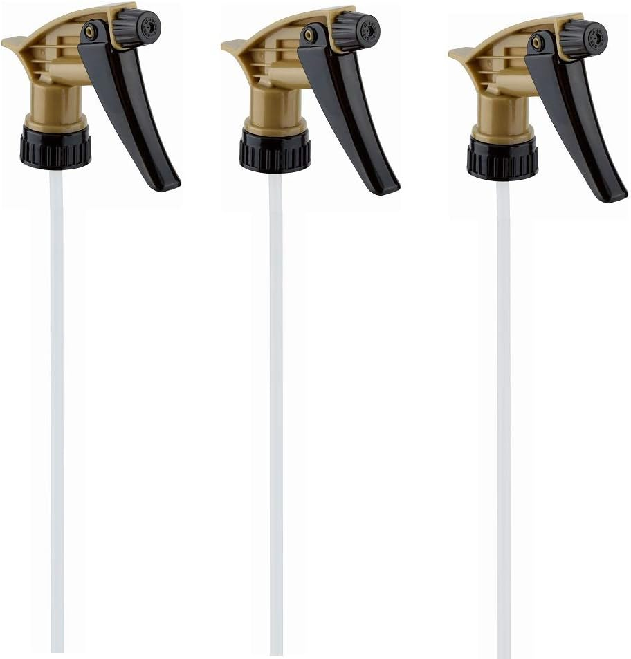 Comfort Axis Heavy Duty Acid Resistant Trigger Sprayer, Black/Gold, 9-1/4" Dip Tube, 28Mm Neck Finish - 6 Pack image number 4