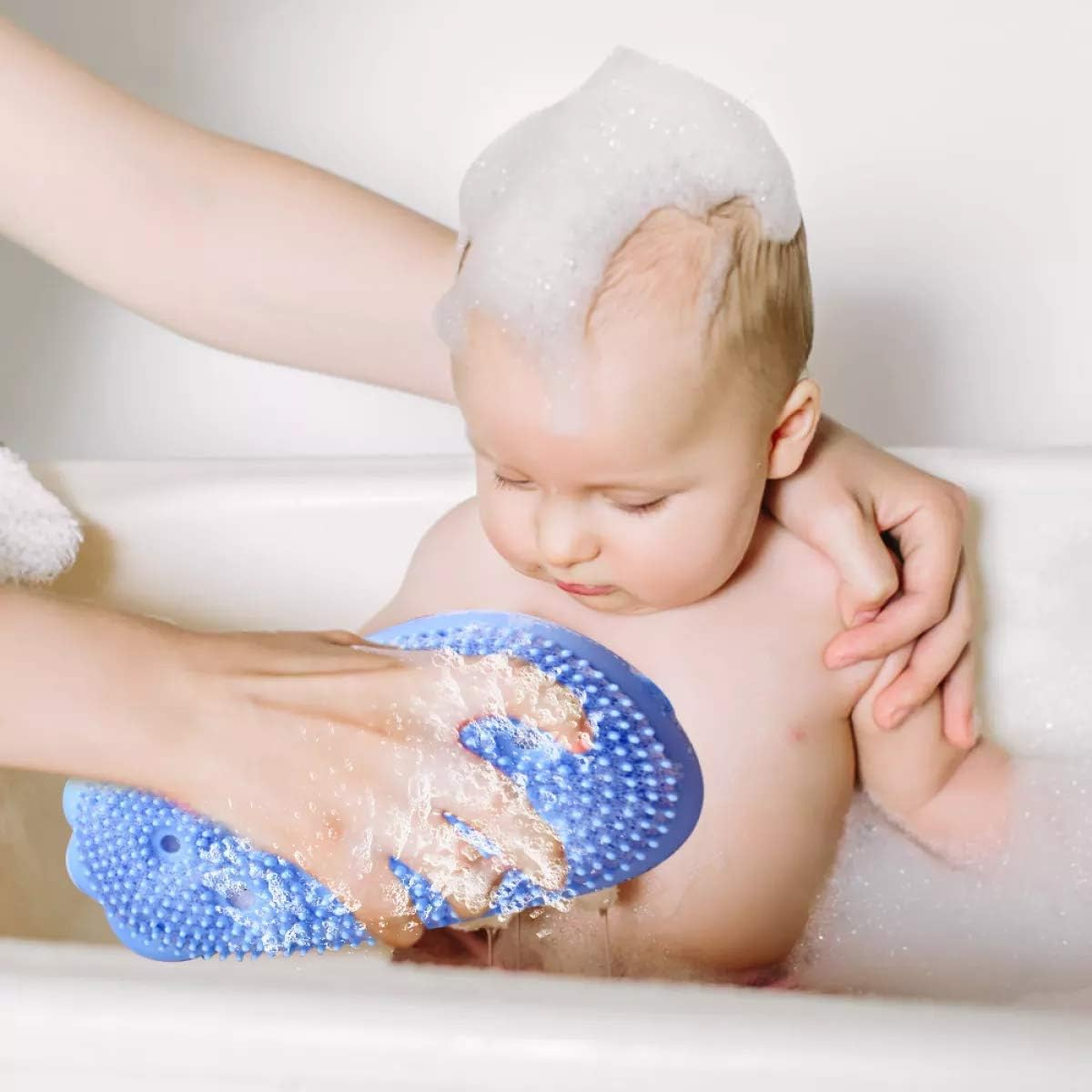 TRS Bubble Bath Brush, Silicone Bath Body Brush, Ultra-Soft Scrubber for Shower Exfoliating, Body Brush for Unisex, Perfect for Detox and Cellulite, Blood Circulation, Good for Health Beauty