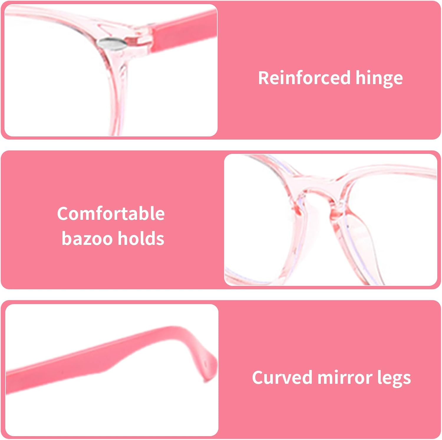 Ultimate Blue Light Blocking Glasses for Kids &ndash; anti Glare, anti Eye Strain, Retro Design Gaming Eyewear with Spring Hinges (One Size Fits All) image number 4