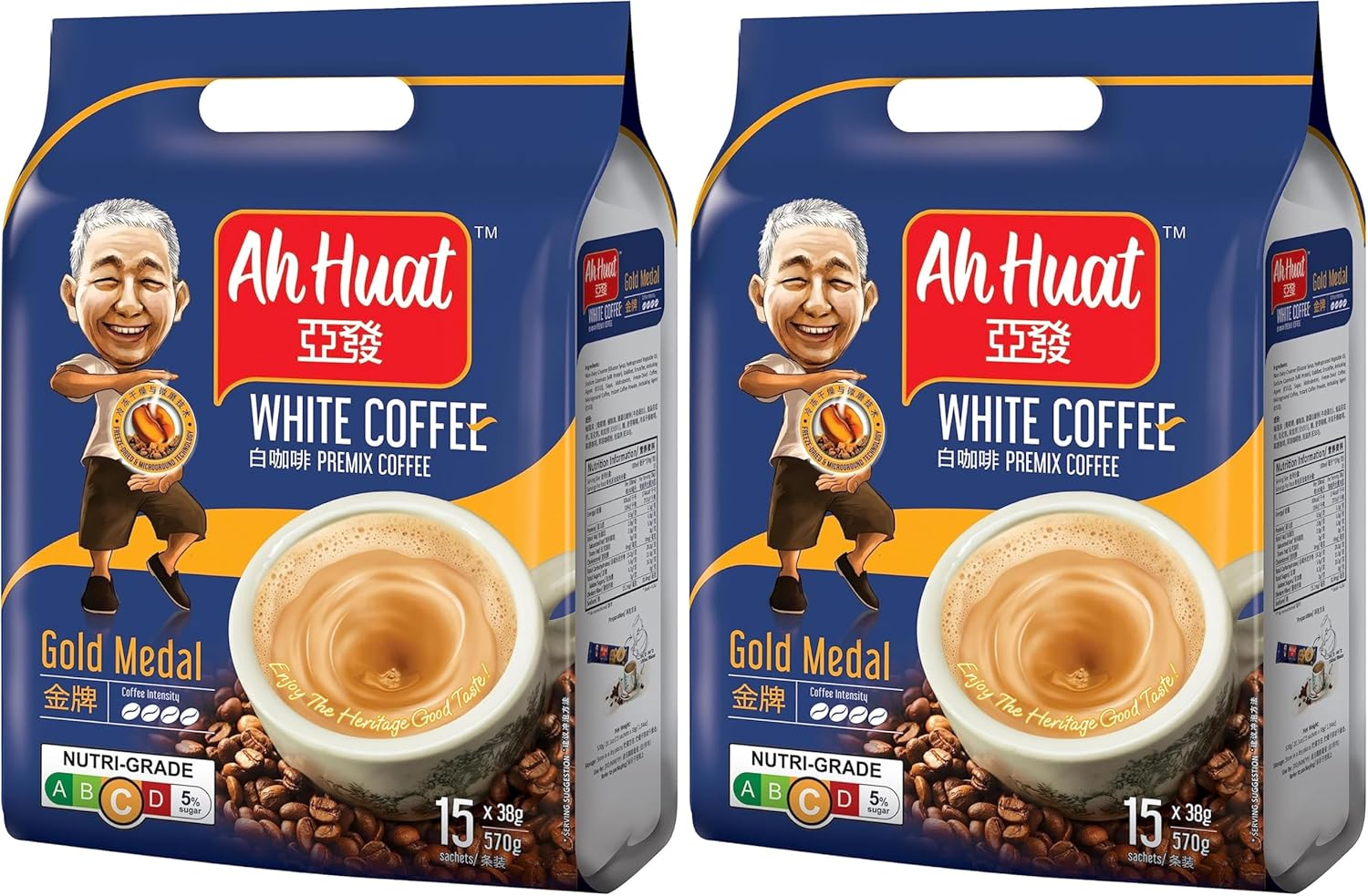 Ah Huat Special Blend White Coffee 38G X 15 Sachets image number 1