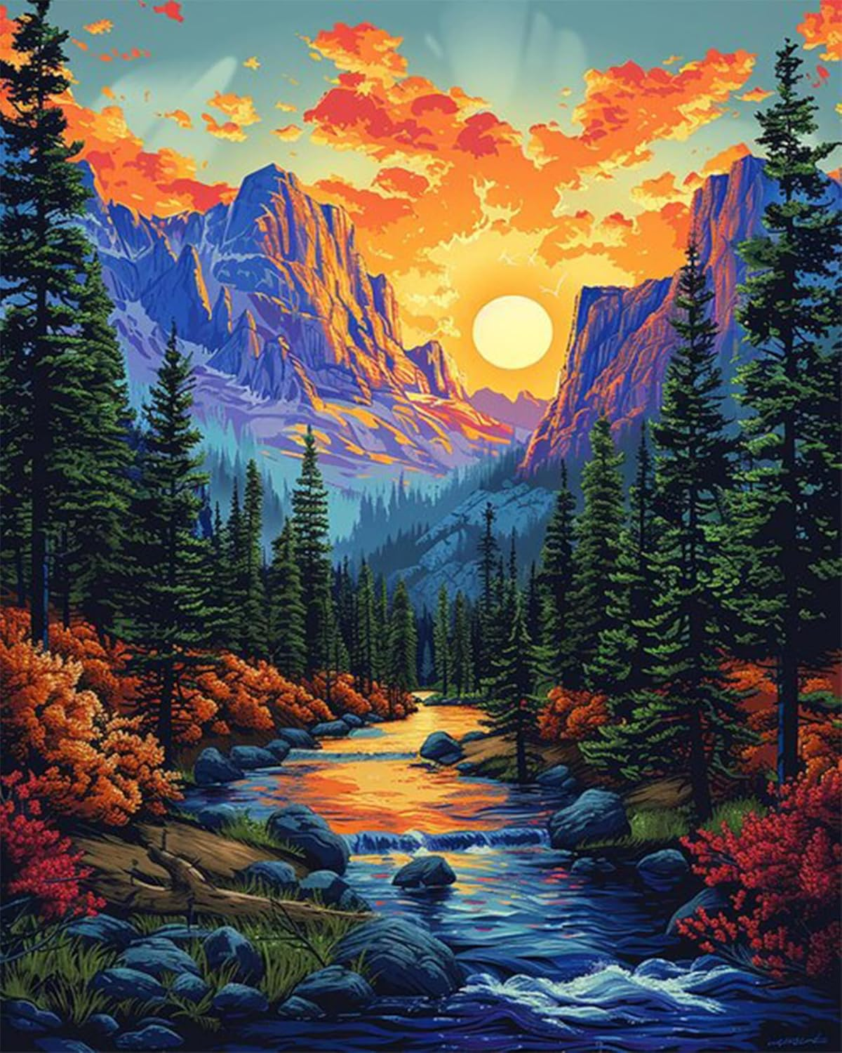 BXXRBX Beach Paint by Numbers Kit for Adults- Adult Paint by Number Kits Landscape, DIY Acrylic Painting by Numbers Scenery for Home Wall Decor(16X20In) - Mt20277 image number 3