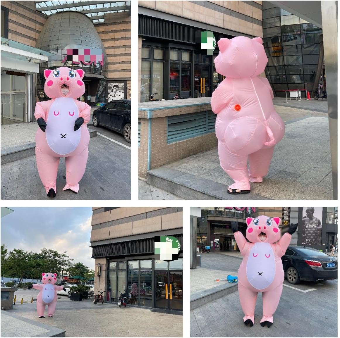 Inflatable Pig Costume Funny Fancy Dress Suitable for Halloween, Christmas, Cosplay Party Unisex for Adult image number 1