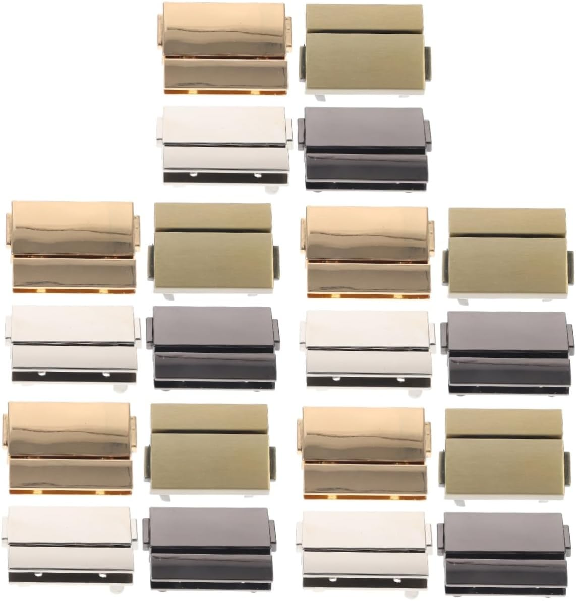 TEHAUX 20Pcs Purse Tuck Lock Clasp Lock Bag Closure Clasp Purse Closure Fastener Bag Accessory for Handbag Decorative Tuck and Small Replacements