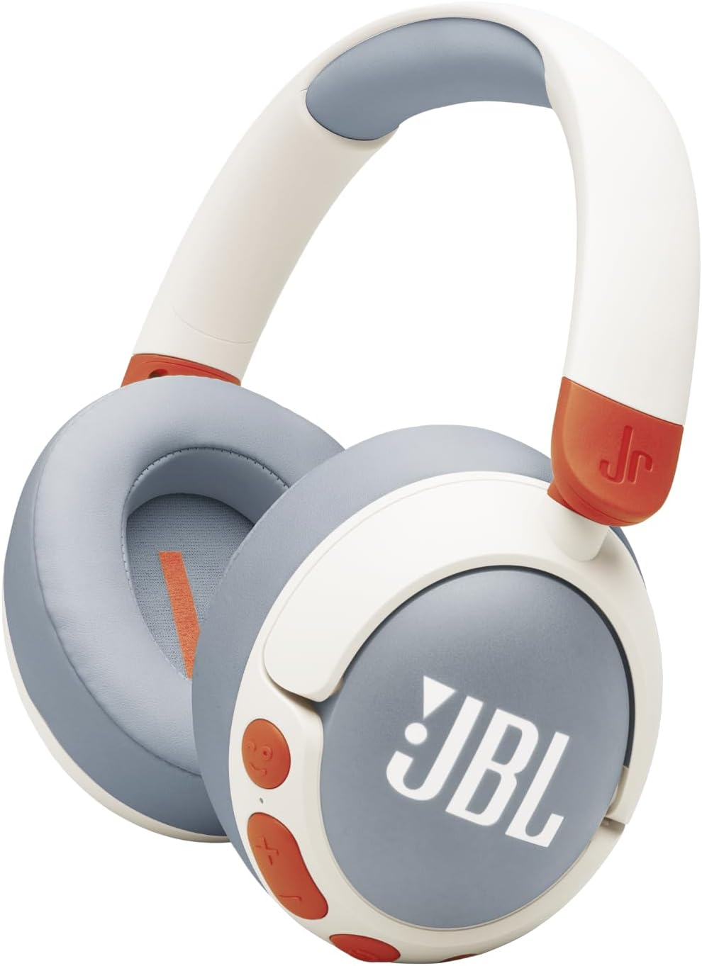 JBL Junior 470NC, JBL Safe Sound <85Db, Parental Control with Customizable Volume & Playtime, Easy Monitoring, Active Noise Cancelling, Built-In Mic, White