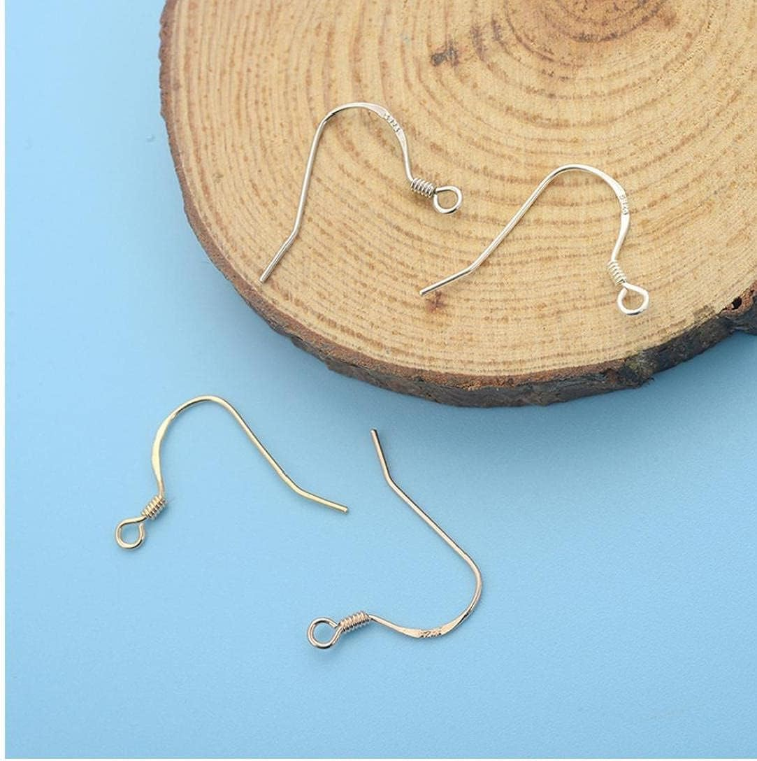 10 Pairs 925 Sterling Silver French Wire Earring Hooks Fish Hook Earrings Sterling Silver Earwires for DIY Jewelry Customize Making for DIY Jewelry Customize Making image number 6