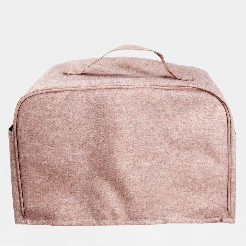 FLR Large 4 Slice Toaster Cover with Pockets, Can Hold Toaster Tongs and Knife, Dust-Proof & Oil Proof , Toaster Cover with Top Hand, Fit Most Large 4 Slice Toaster. (Rice Coffee, 16&rdquo; X 7.5&rdquo; X 8&rdquo;) - Coffee image number 5