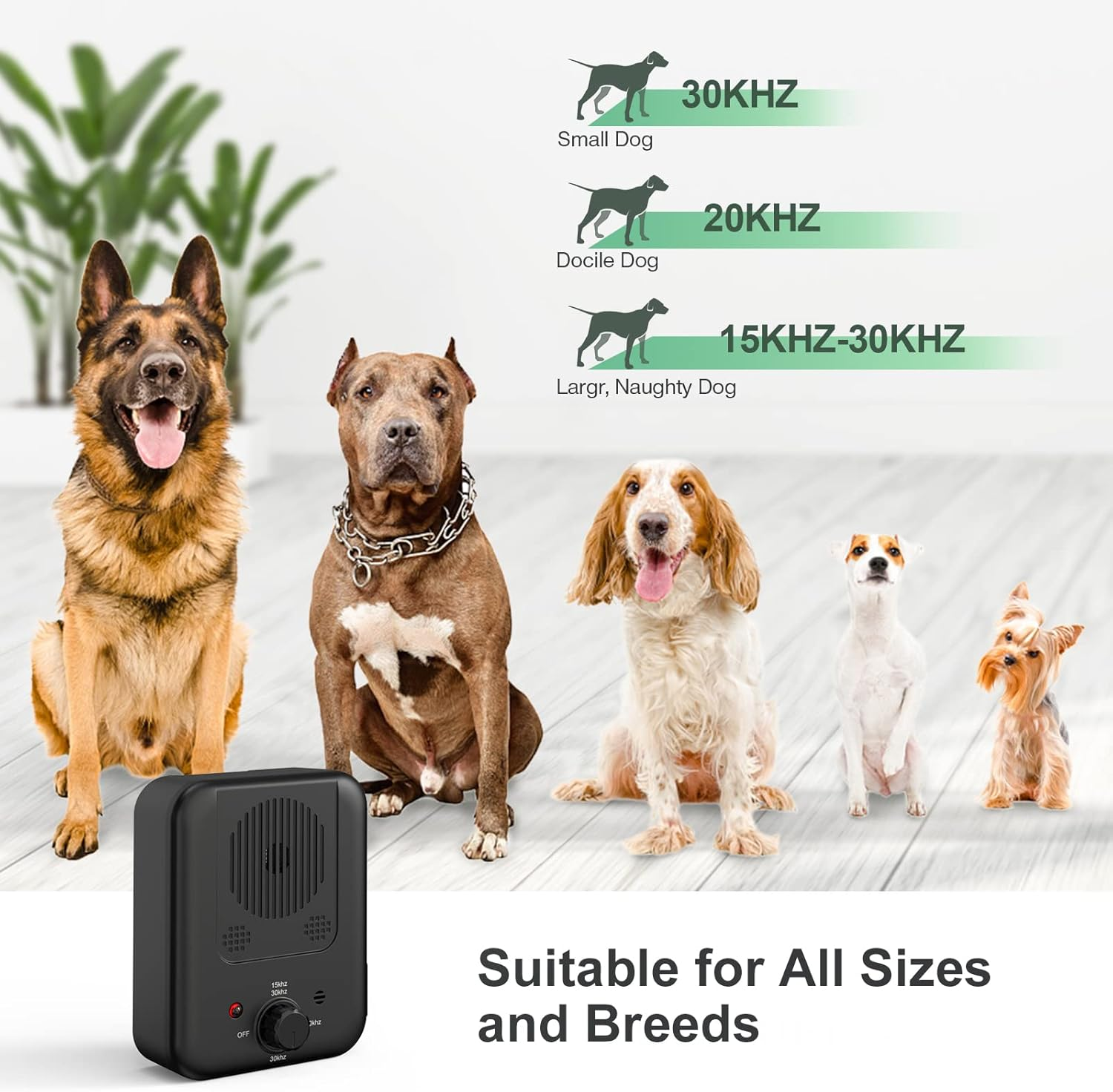 Stop Dog Barking Device, Automatic anti Barking Devices for Dogs 33 FT, Ultrasonic Rechargeable Waterproof Dog Barking Control Deterrent Stopper Dog Training Tool Indoor/Outdoor Safe for Most Dogs image number 5