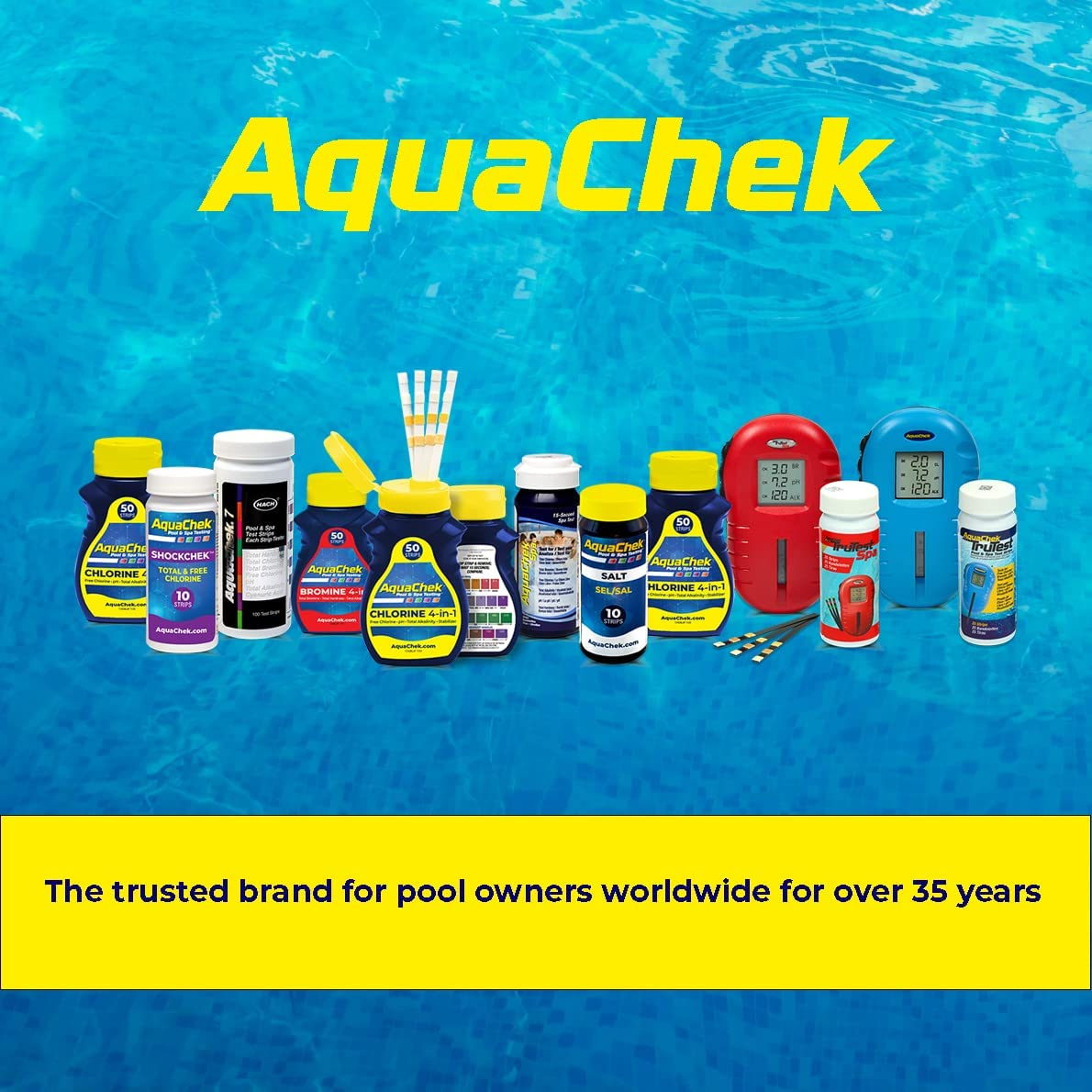 Aquachek Salt Test Strip Titrators for Pools - Salt Water Pool Test Strips for Sodium Chloride - Quick and Accurate Results - Professional Water Quality Testing Kit (10 Strips) image number 3