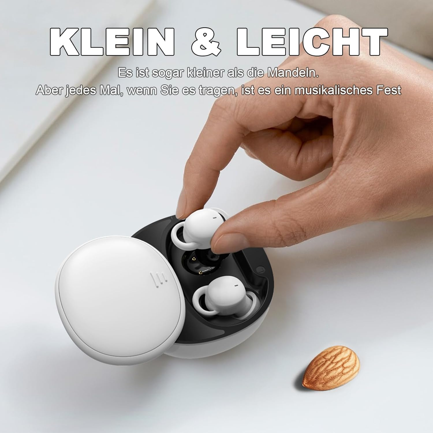 In-Ear Sleep Headphones Bluetooth Wireless Headphones Earplugs for Sleeping Earphones Earphones Wireless Sleepbuds Earbuds Headphones Mini Sleep Headphones for Small Ears Children Side Sleepers - Black image number 3