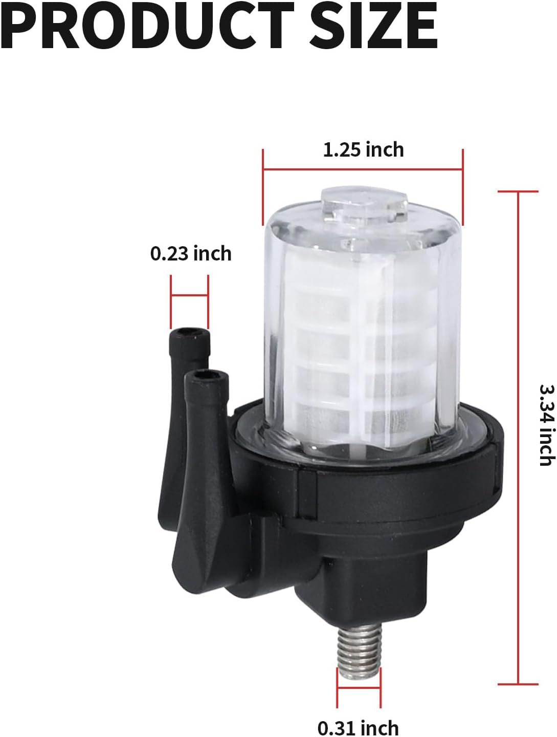 3AD-02230-0 Fuel Filter - Replacment for Tohatsu for Nissan 4HP 5HP 6HP 9.9HP-140 HP, 6Mm 1/4", Replace OE# 346-02230-0 346022300M 3B7022300 3B7022300M 3AD022300