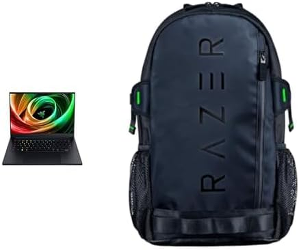 Razer Blade 14 - Ultra-Portable 14-Inch Gaming Laptop with 14" 3K 120Hz OLED Display, AMD Ryzen AI 9 365 Processor, 64GB LPDDR5X Ram + Razer Rogue V3 Backpack (13.3")