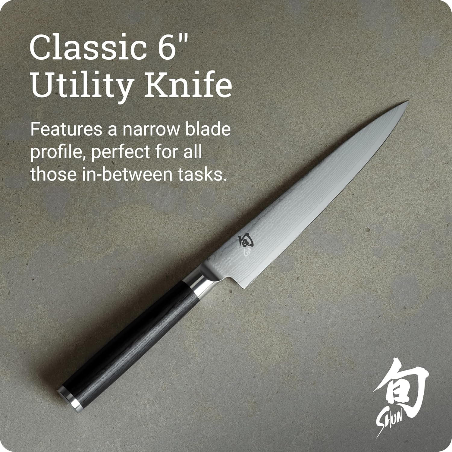 Shun Kai Classic Utility Kitchen Knife 15.2Cm, Stainless Steel, DM0701 image number 3
