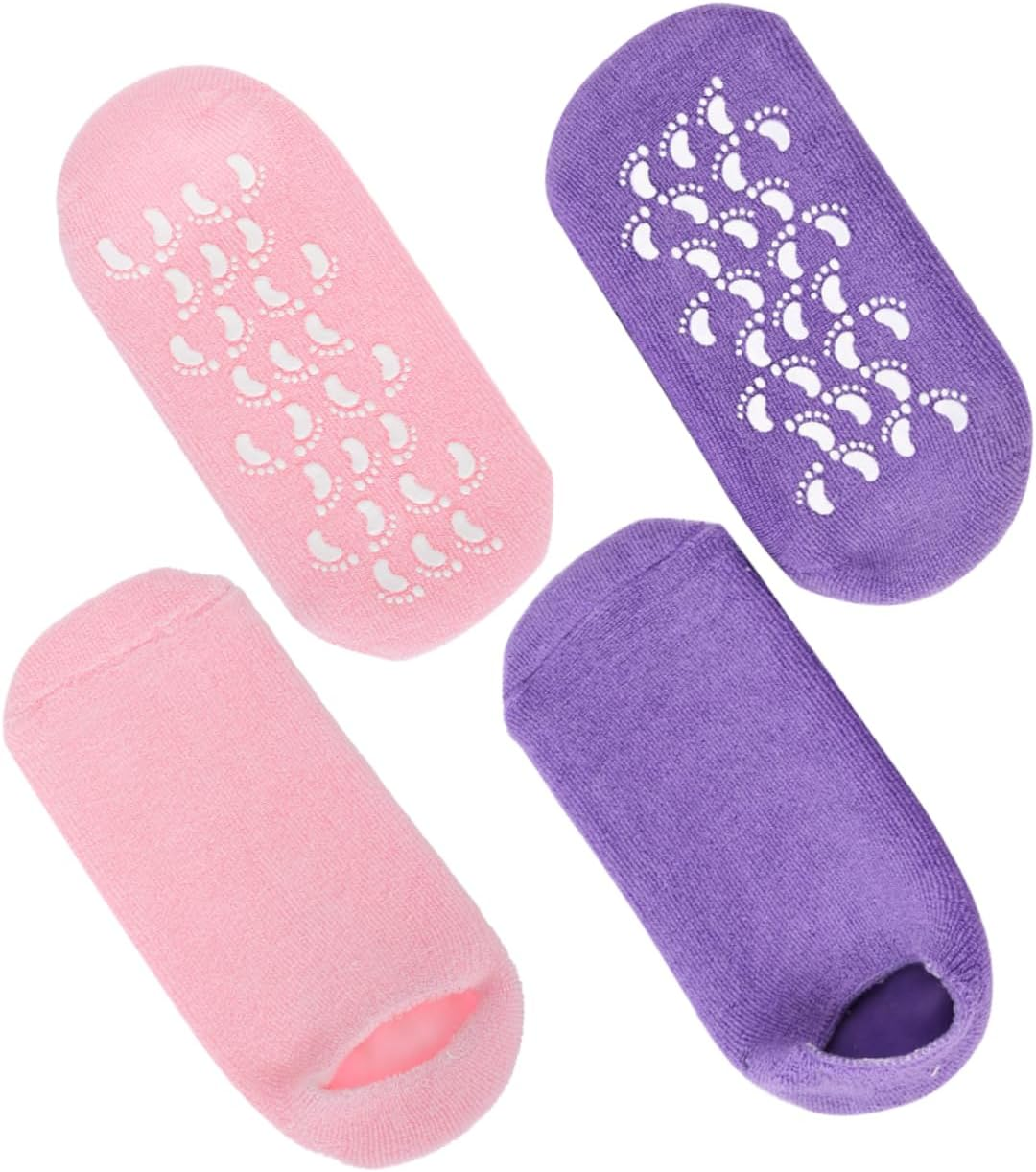 Ipetboom 2Pairs Socks Beauty Salon Gel Socks Essential Oil Care Blister Protection