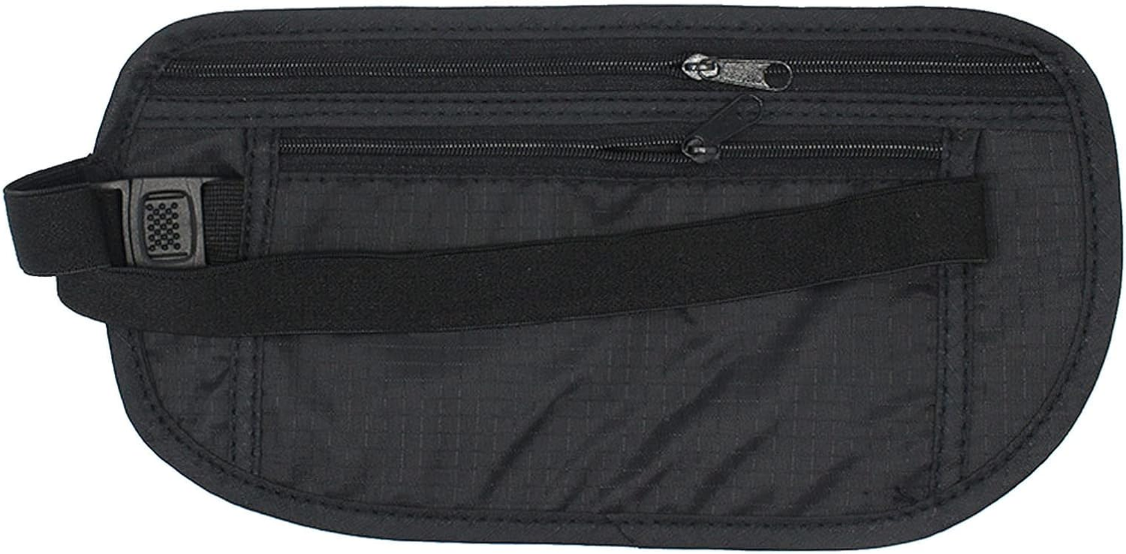 YIGZYCN Thin Money Belt Safe Travel Money Belt Bag Hidden Blocking Wallet Anti-Theft Pack image number 6