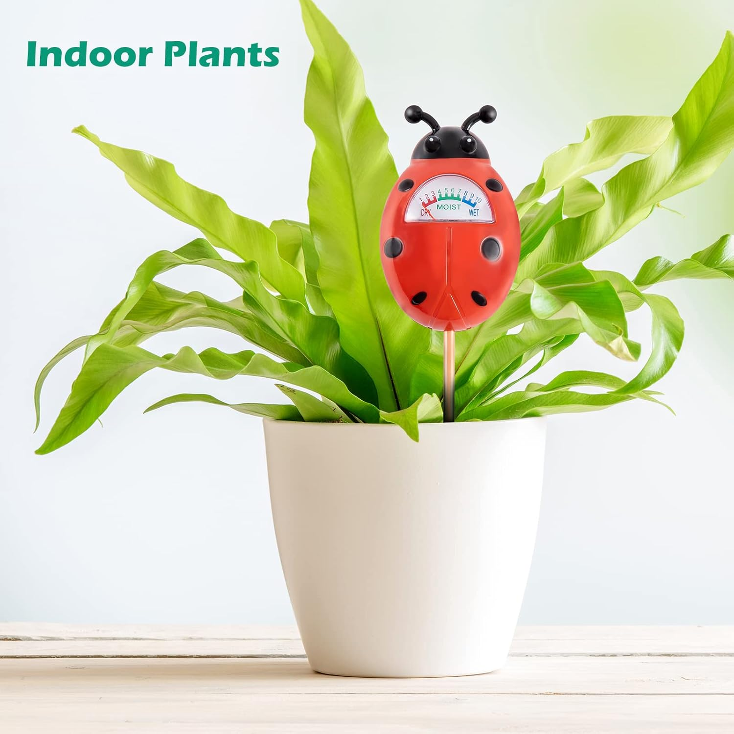 Tennedriv Green Soil Moisture Meter for House Plants, Plant Water Meter,Plant Moisture Meter for House Plants and Outdoor Plants, No Batteries Required - 1, Green image number 2