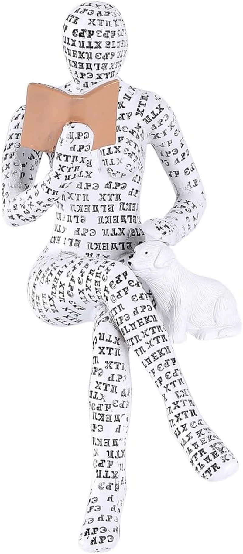 Home Decor Thinker Statue Pulp Reading Women Aesthetic Bookworms Abstract Sculpture Decoration for Home, Office, Living Room（11） image number 6