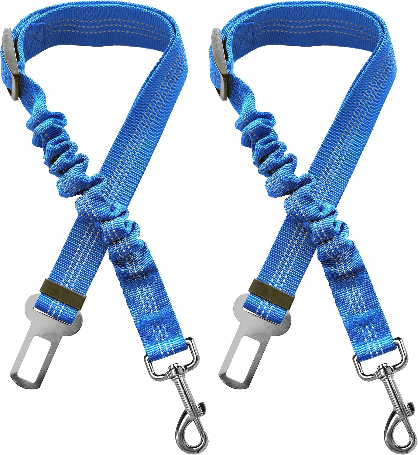 2 Dog Seatbelt Seat Belt Car Harness Leash Travel Accessories Bungee anti Shock Pet Cat Adjustable Lead Clip Safety Seats Belts Black