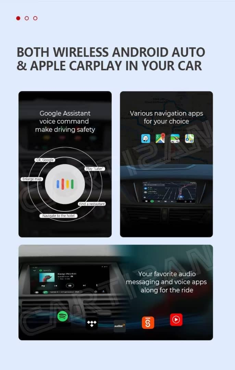Smart World Company Cartizan CP-AA Carplay Wireless Dongle Adapter 2 In1 Android Auto and Apple Carplay image number 4