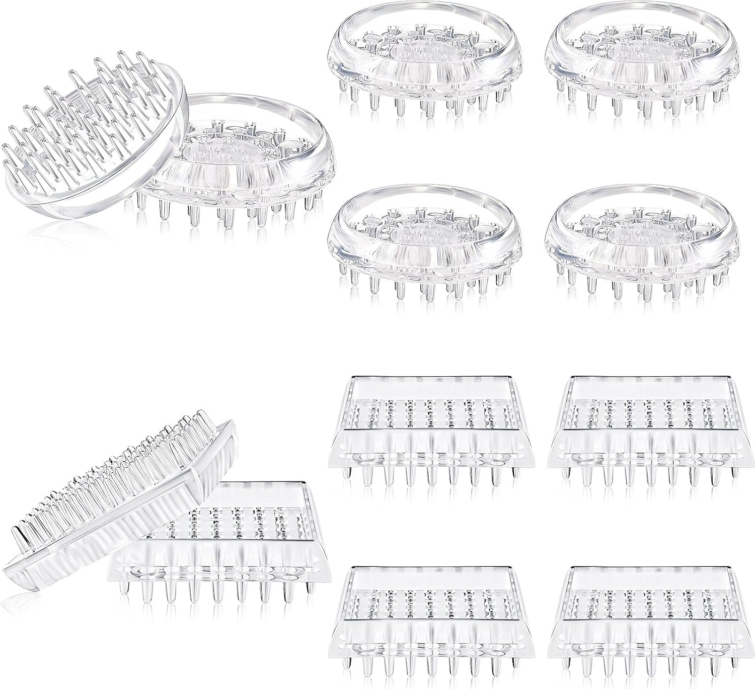 Carpet Protector Spiked Plastic round and Square Comfortable Touch Caster Cup Spiked Furniture Cup for Sofas, Tables, Chairs Offices Bookcases Other Furniture (12) image number 6