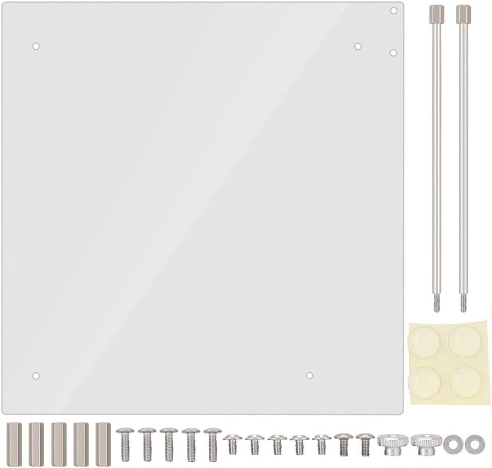 PC Open Frame Test Bench, Transparent ITX Motherboard Overlock DIY Open Air Frame Chassis PC Case, 198 X 194 Mm Acrylic, Easy to Assemble Kit image number 6