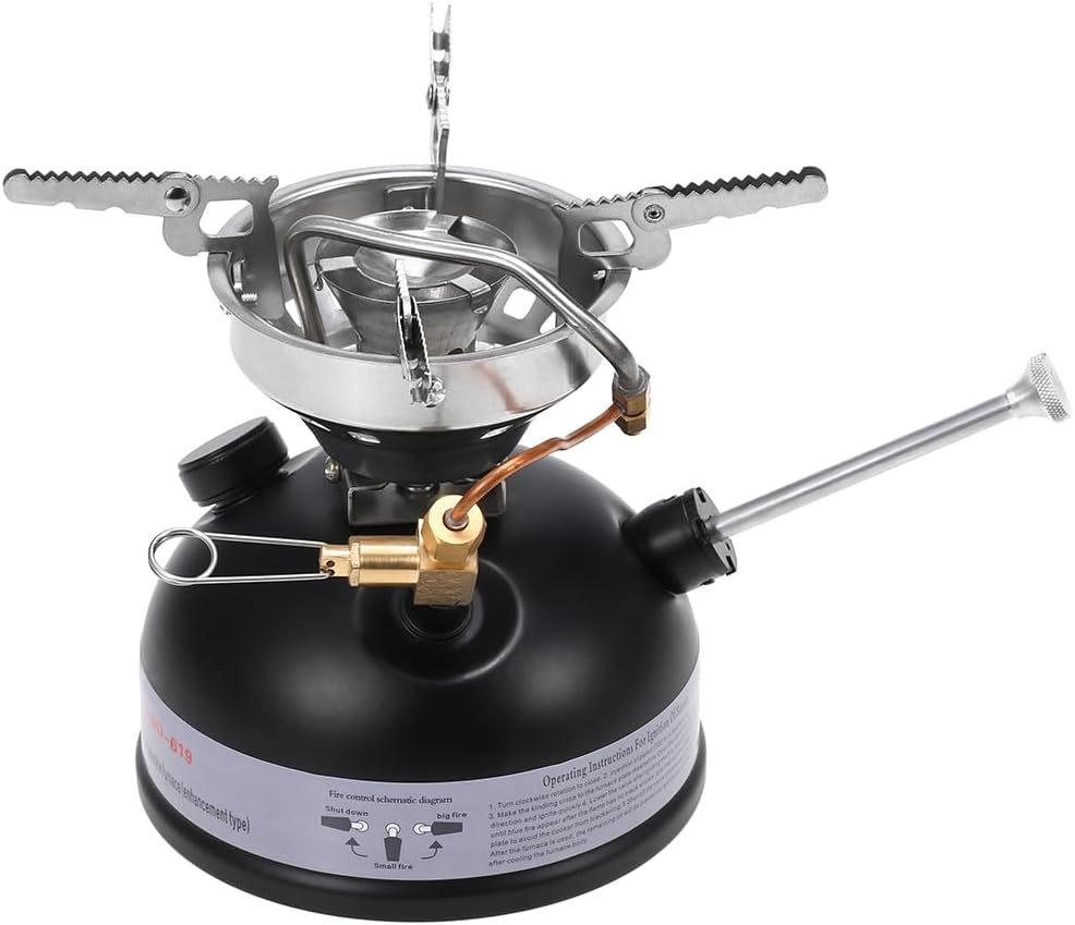Portable Outdoor Camping Mini Gasoline Stove Liquid Fuel Alcohol Oil Stove image number 4