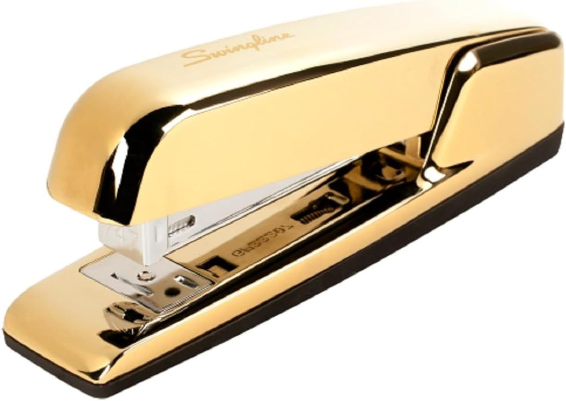 Swingline Stapler, 747, Manual, 25 Sheets Capacity, Business, Desktop, Gold Metallic (S7074721AZ)