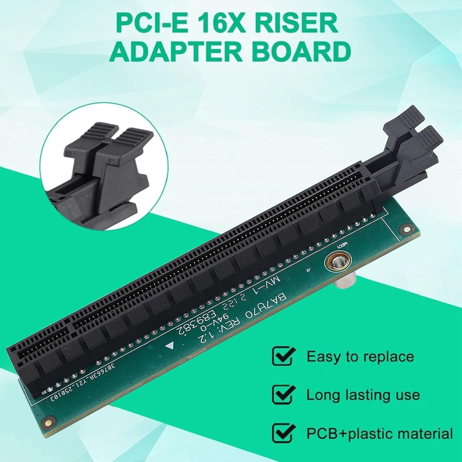 PCI E Graphic Card Adapter, Tiny 5 PCIE16 Riser Card for Thinkcentre M920Q M920X M910X M720Q P330, Computer Components 01AJ940, Support for I350-T4 4 Port NIC (With Back Plate)