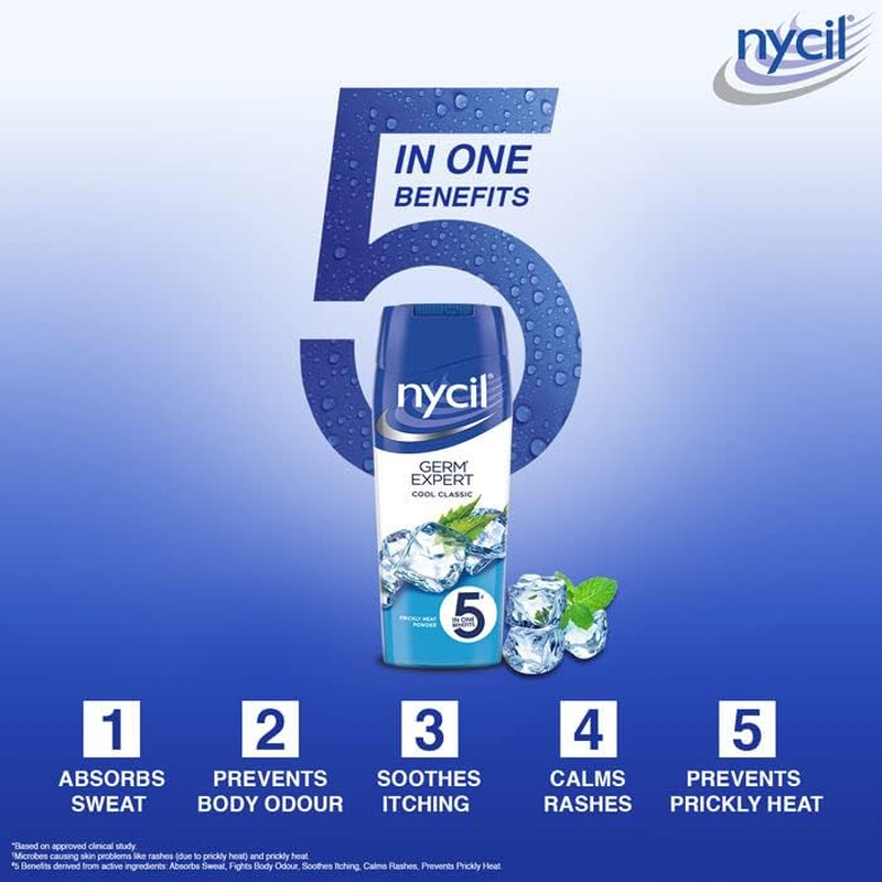 3 X Nycil Cool Classic Talcum Powder - 50G image number 2