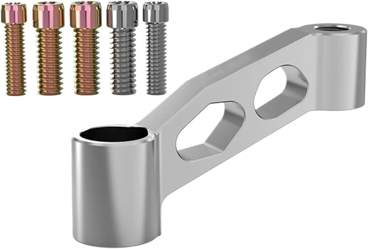 Rearview Mirror Mounting Bracket Universal Parts 8MM 10MM Motorcycle Rearview Mirror Extension Adapter Extension Adapter(02 Silver) image number 6