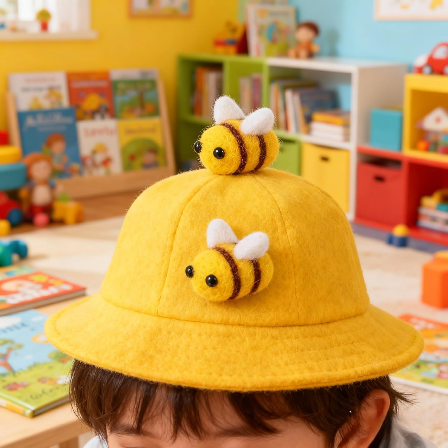 Toddmomy Felt Bee Accessories 25 Pcs Wool Felt Bees for DIY Crafts Clothes Hat Decorations Party Wall Decor Kids image number 2