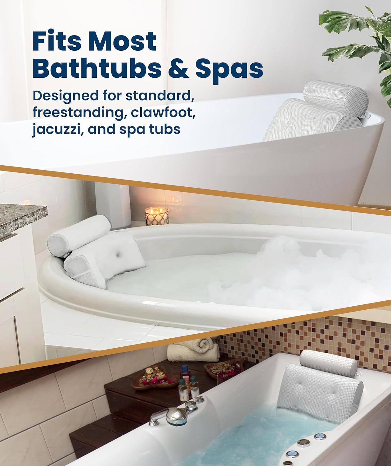 Bath Pillow White image number 2