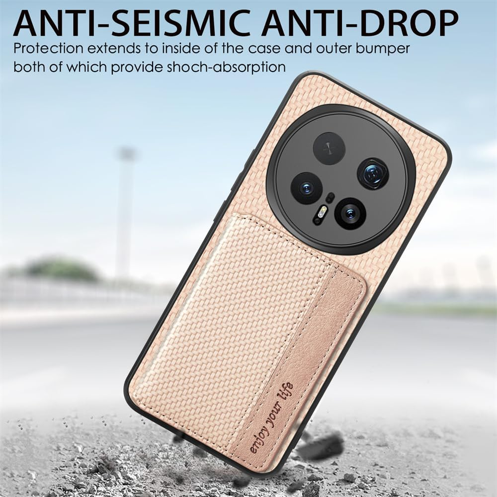 MOJIA Case for Honor Magic8 Pro/Magic 8 Pro, Ultra Thin TPU Non-Slip Shockproof Mobile Phone Case, Protective Cover with Card Pocket and RFID Shielding, Black - Black image number 5