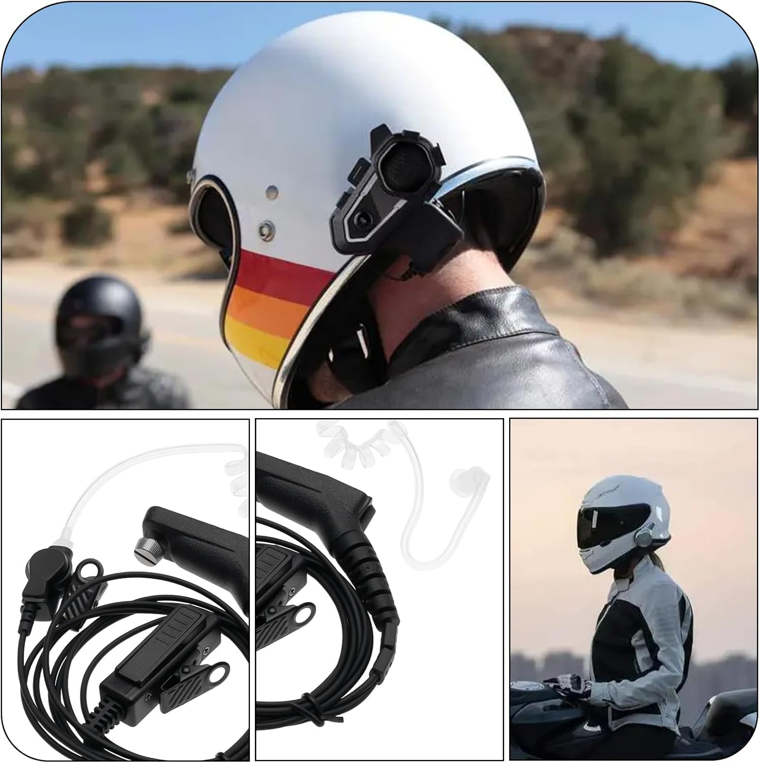 Ecsing 1Pc PPT Mic Headset Earpiece Walkie Talkie Headset Compatible with Motorola APX6000XE APX7000 APX7000XE APX8000 DP3400 DP3401 DP3600 DP3601 XPR6300 XPR6350 XPR6380 XPR6500 image number 4