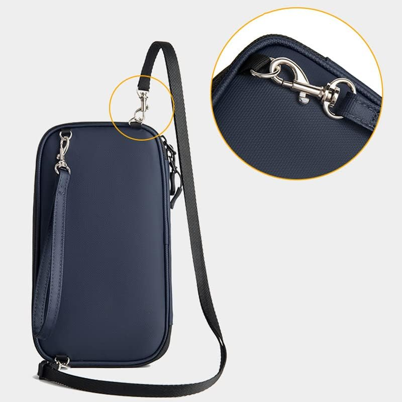 INONIX Family Passport Wallet,Travel Passport Holder Waterproof Large Capacity Passport Cover, Travel Document Organiser for Passports,Cards,Flight Tickets(Black)(Blue) image number 1