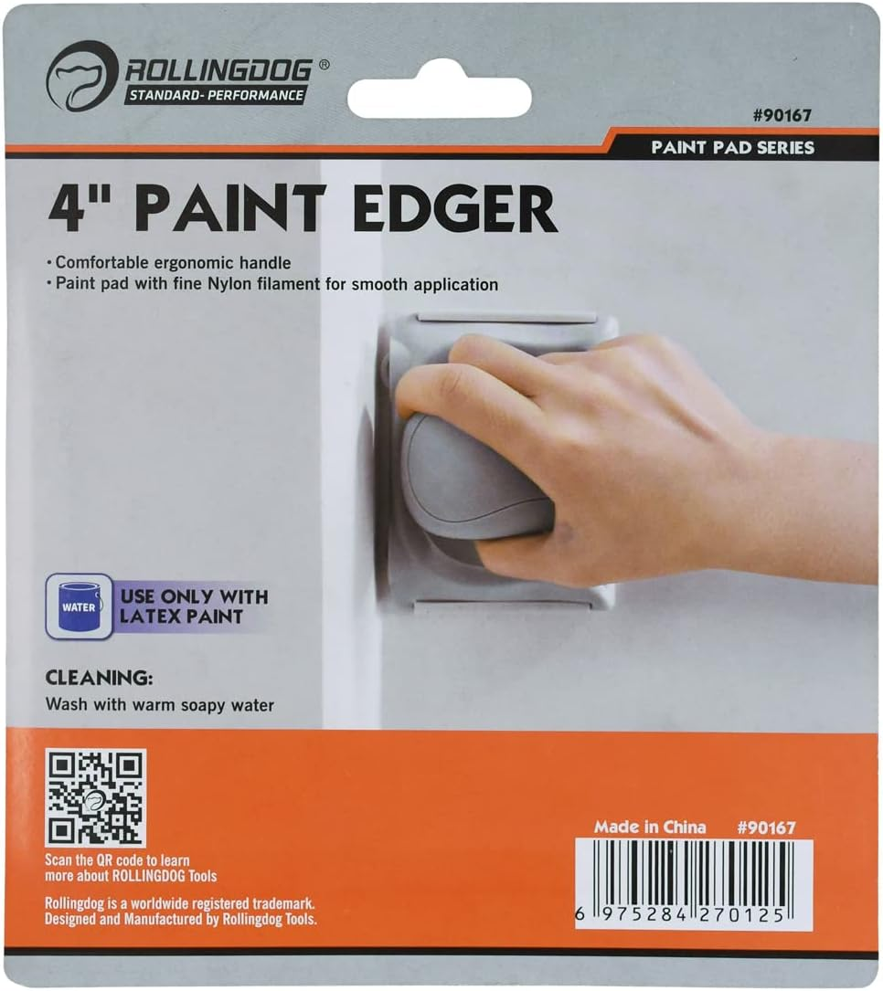 ROLLINGDOG 4" Paint Edger Paint Pad - for Wall and Ceiling Cutting In, Painting Corner and Edges image number 2