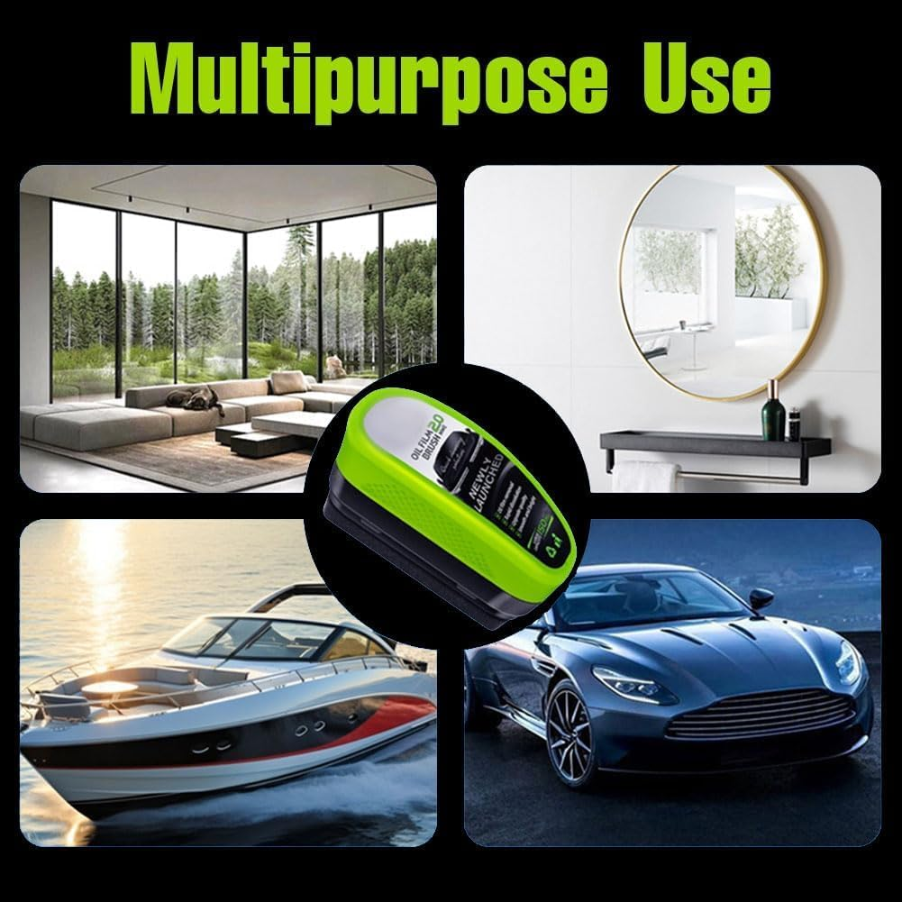 Oil Film Brush 2.0,Clear Vision Glass Cleaner for Car Windows,Clearview Shield Windshield Cleaner(2Pcs)