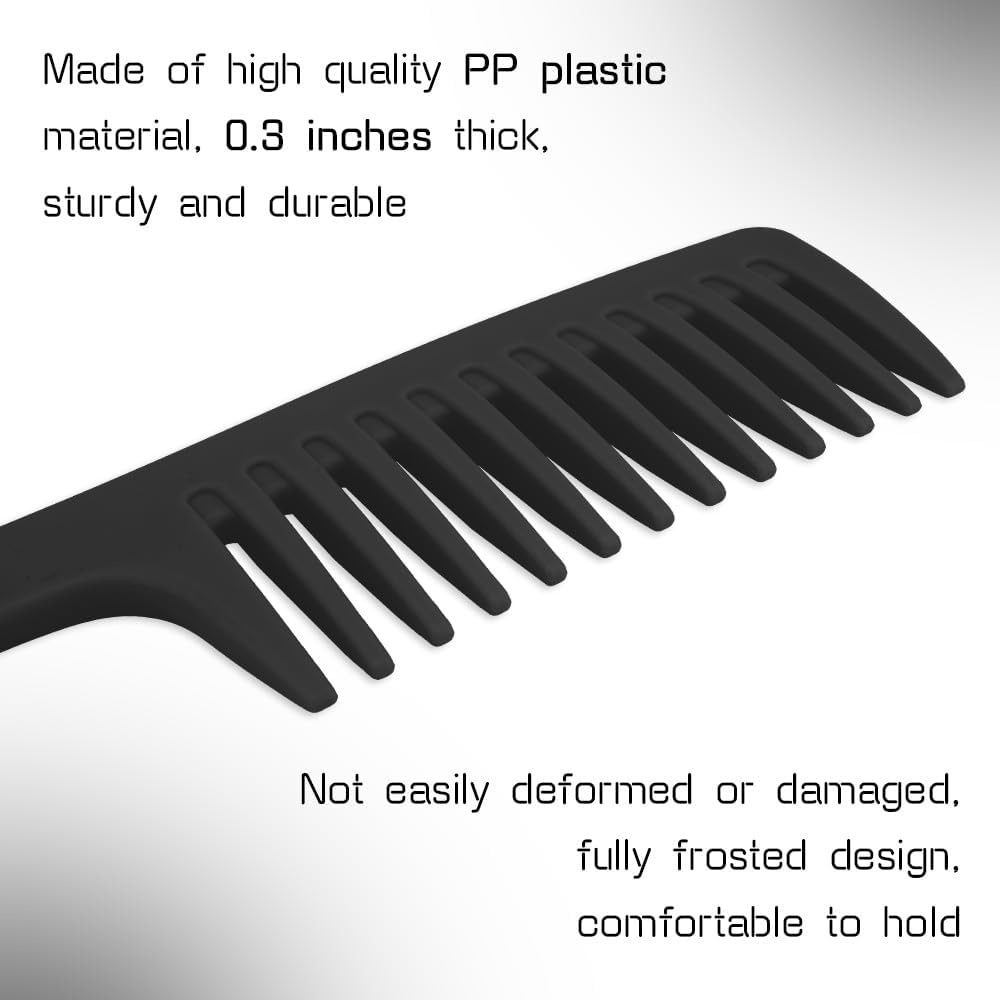 Wide Tooth Comb for Curly, Detangling, and Wet Hair - Large Black Comb for Women image number 5