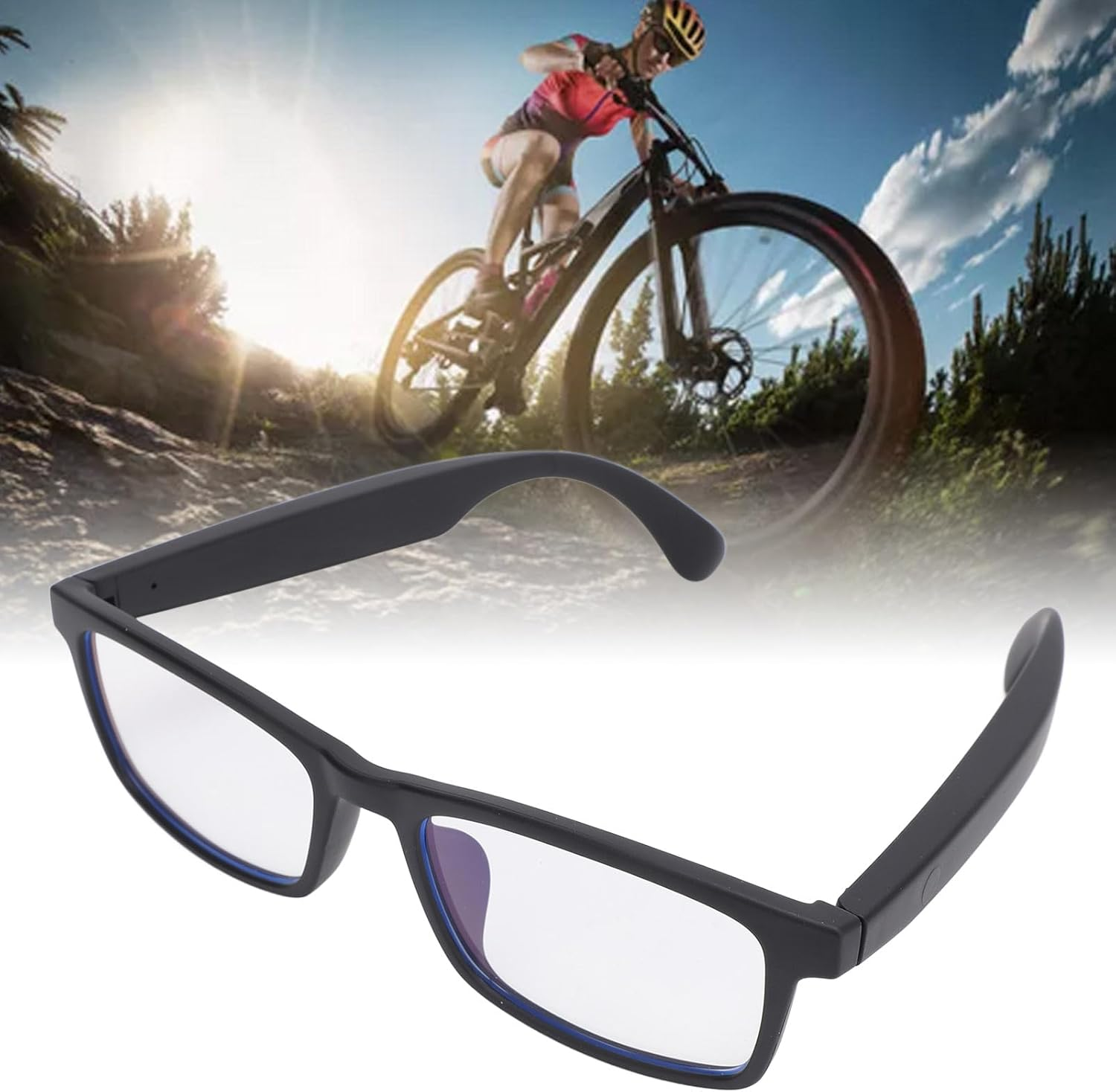 Intelligent Glasses for Men and Women, Bluetooth Audio Glasses with Voice Assistant, Integrated Microphone, Blue Light Filter and Polarised Lenses, Waterproof to IPX4 For image number 2