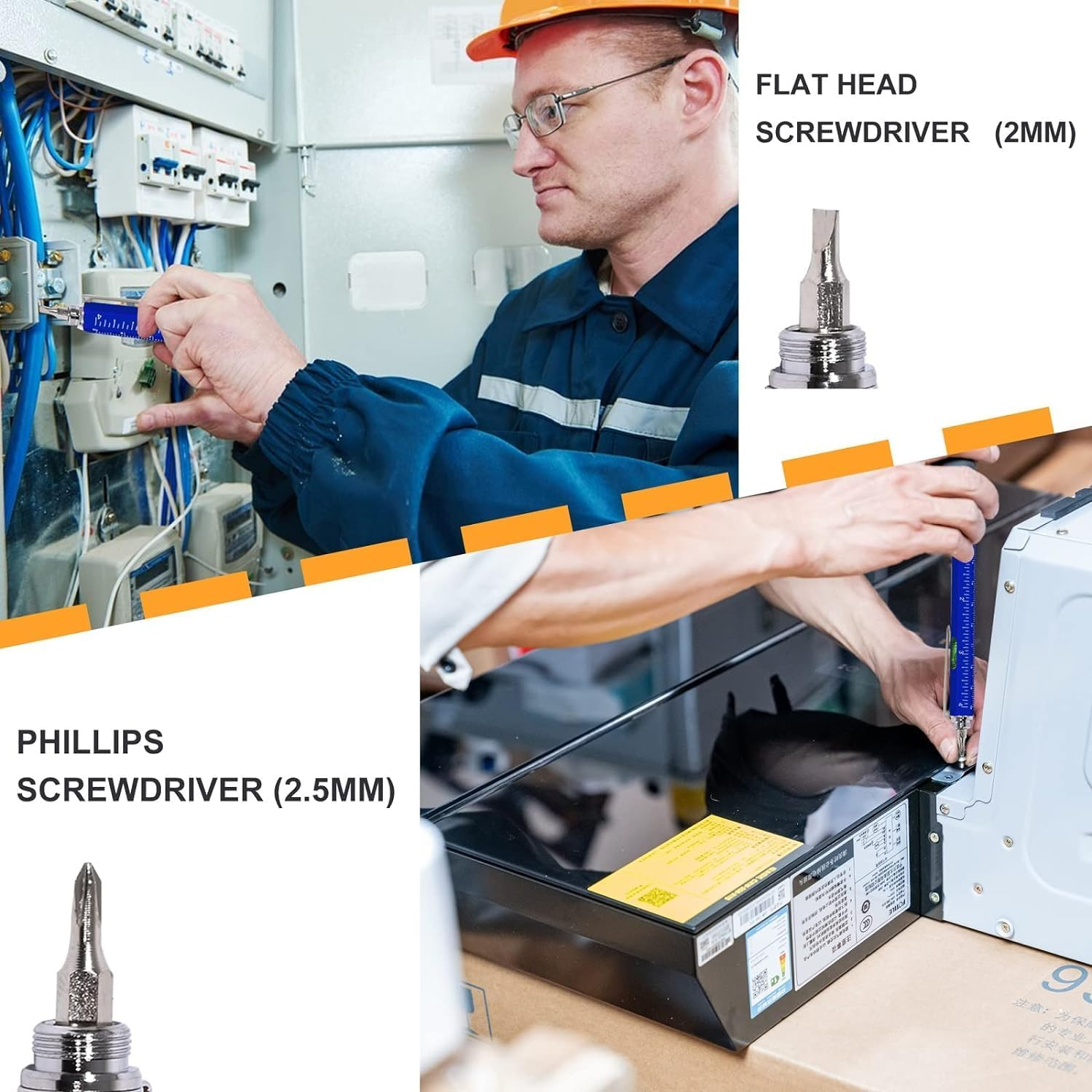 Gifts for Men, 6 in 1 Multitool Pen Set - Touchscreen Stylus, Ruler, Level, Screwdriver Set, Ballpoint Pen - Birthday Gifts for Him, Dad, Husband, Grandpa, Teacher Gifts (Blue) image number 3