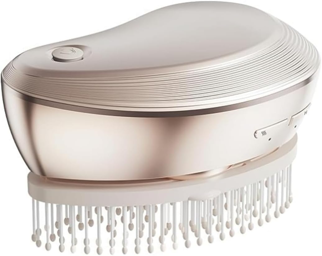 Electric Scalp Massager, Scalp Brush with IPX7 Waterproof,2 Essential Oil Spray Modes,Multi-Functional Electric Hair Massager Brush （Rose Gold）