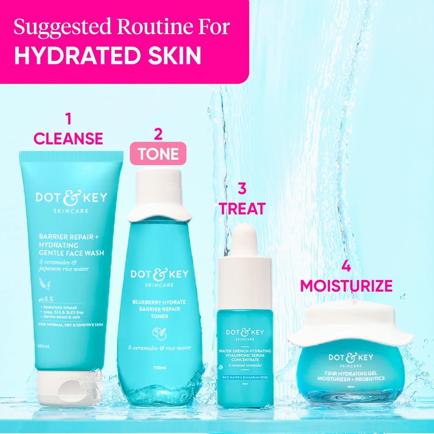 Dot & Key Rice Water Probiotics Hydrating Toner, 150Ml image number 1