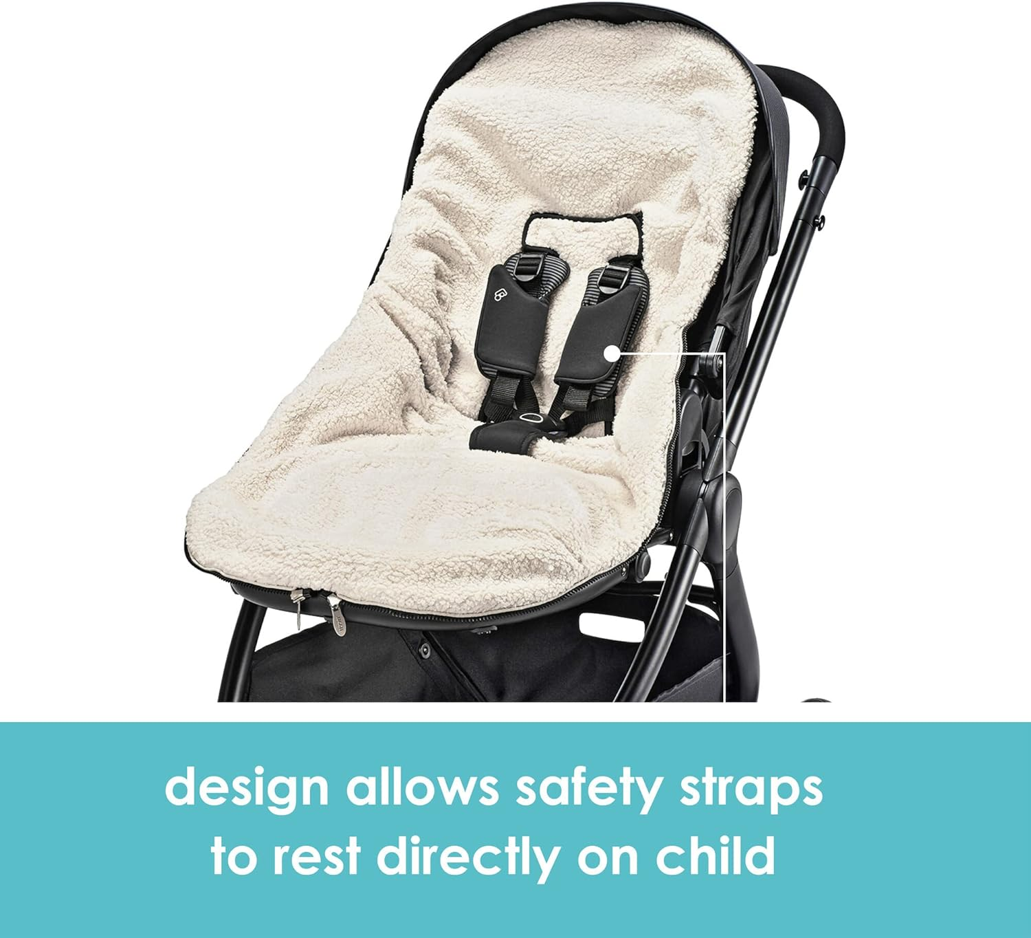 JJ Cole Original Bundleme Canopy Style Bunting Bag, Black image number 3