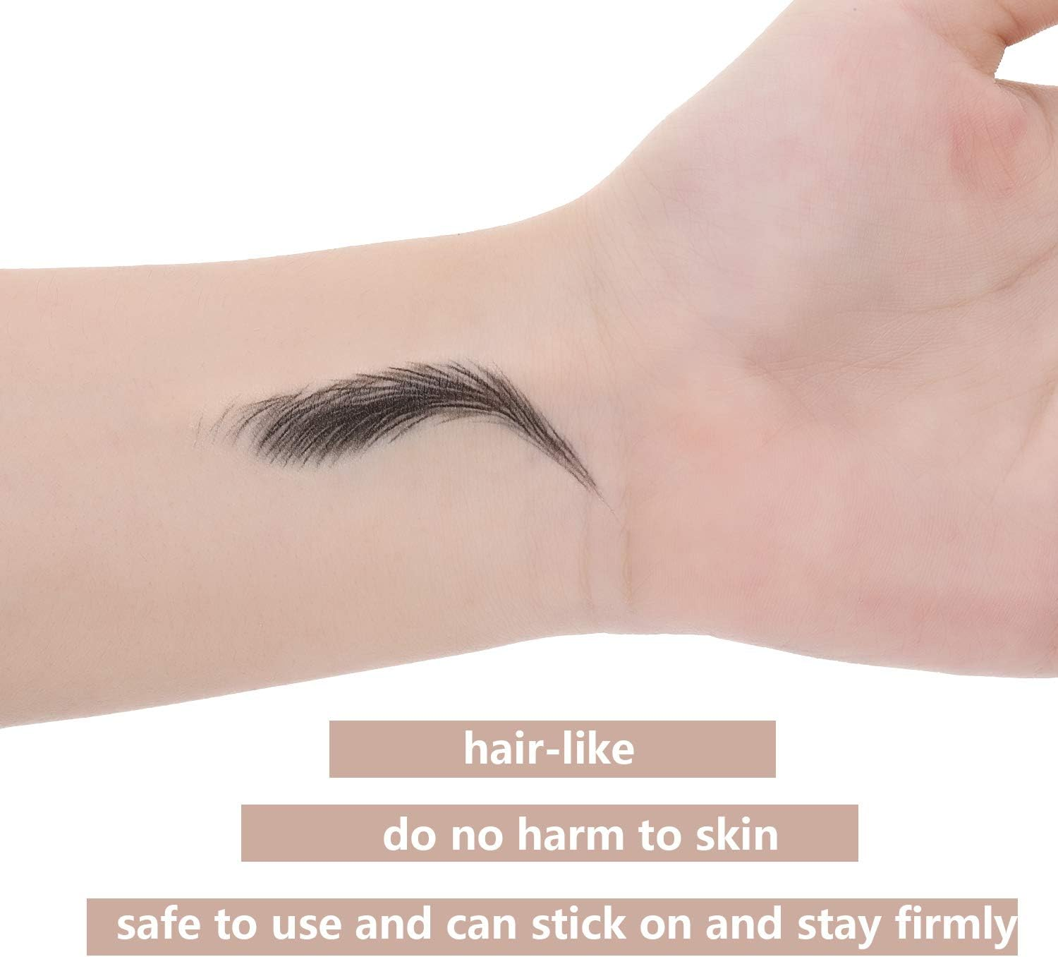 Maitys 12 Sheets 108 Pairs 4D Hair like Waterproof Eyebrow Tattoos Stickers Temporary Transfer Brows Decal Peel off Fake Eyebrow Sticker Instant Authentic Brow Decal for Women(Classic Style) image number 6