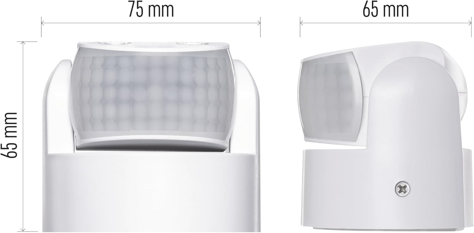 EMOS G1240 Infrared Motion Detector Waterproof-Range 12 M-Sensitivity 3-2000 Lux-Detection Angle 180&deg; -Switching Time 10 Sec to 15 Min-230 V for Surface Mounting-For Indoor and Outdoor Use-White image number 3